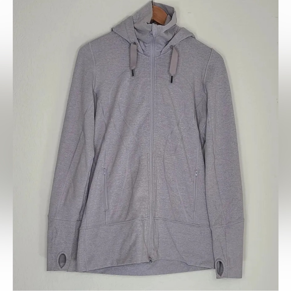 Lululemon In Stride Jacket Heathered Lilac Coal Size 8 Womens